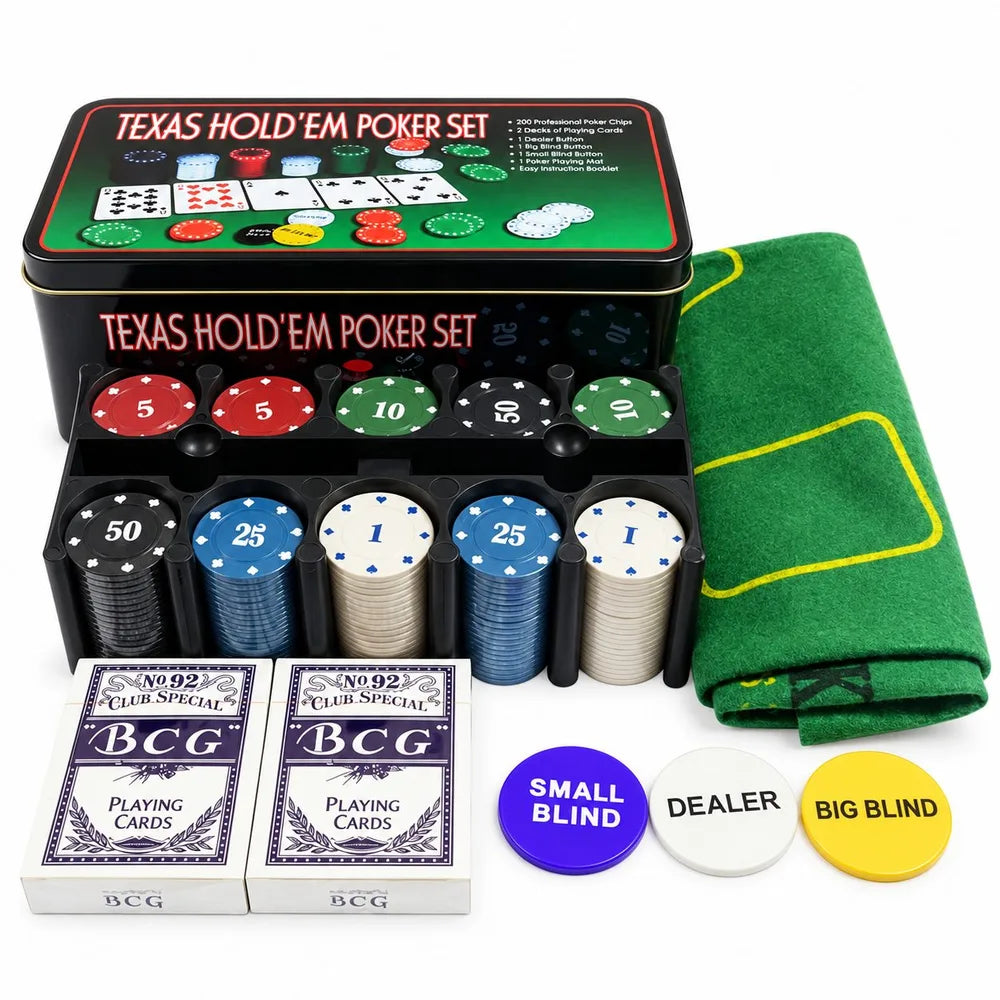 Set de poker cu 200 de jetoane
