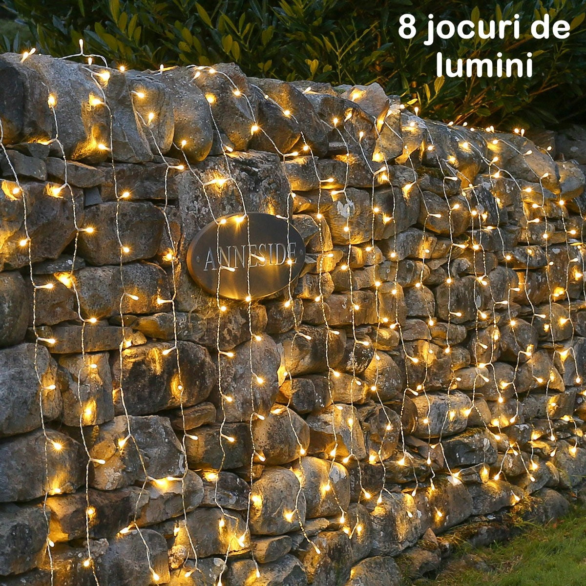 Perdea luminoasă 5 × 1 m, cu 8 jocuri de lumini