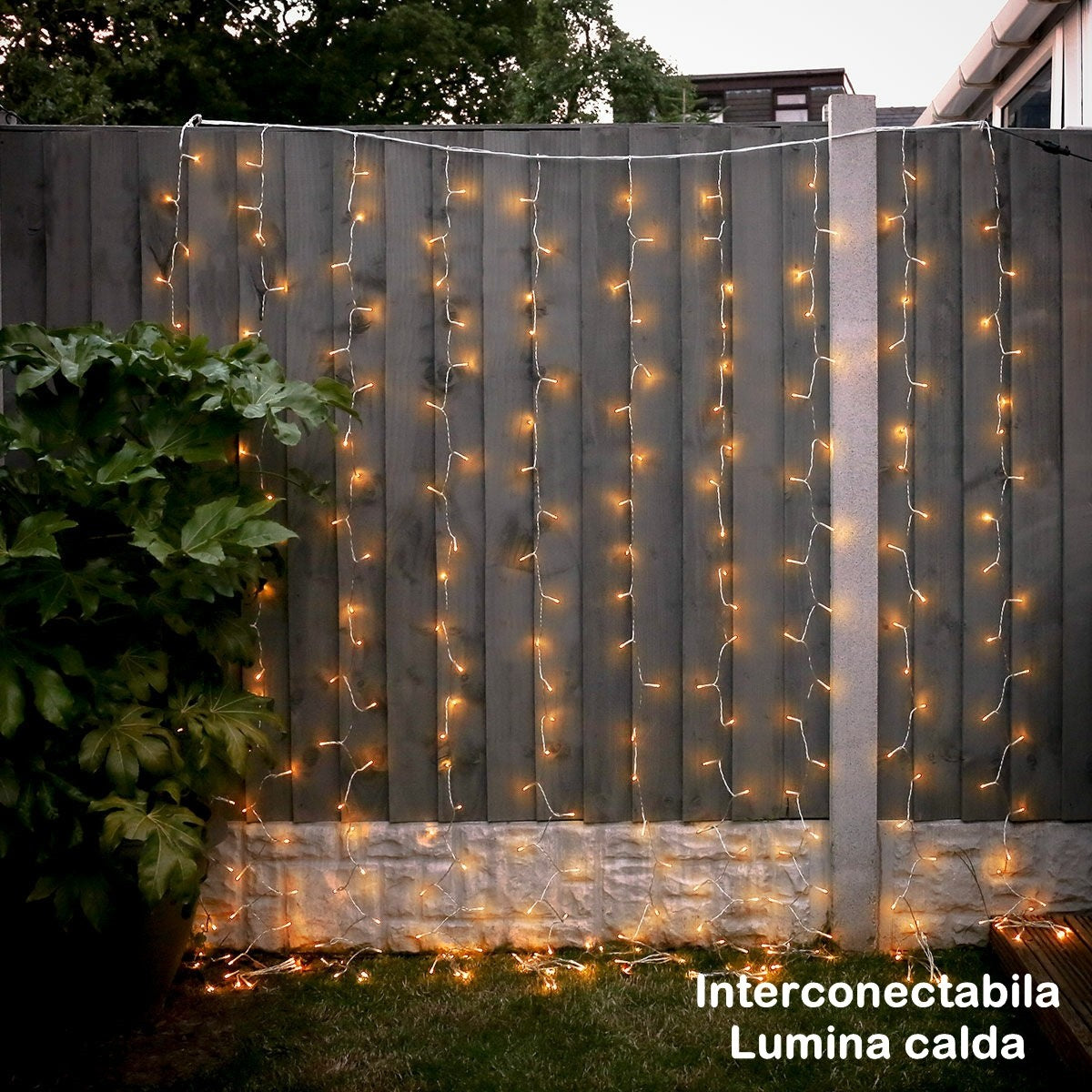 Perdea luminoasă 5 × 1 m, cu 8 jocuri de lumini