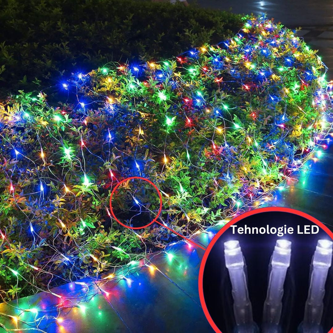 Plasă luminoasă cu 8 jocuri de lumini
