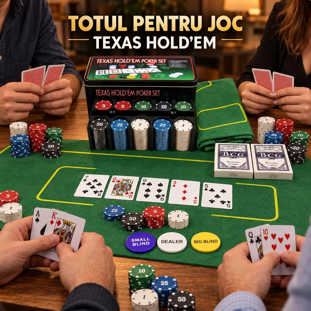 Set de poker cu 200 de jetoane