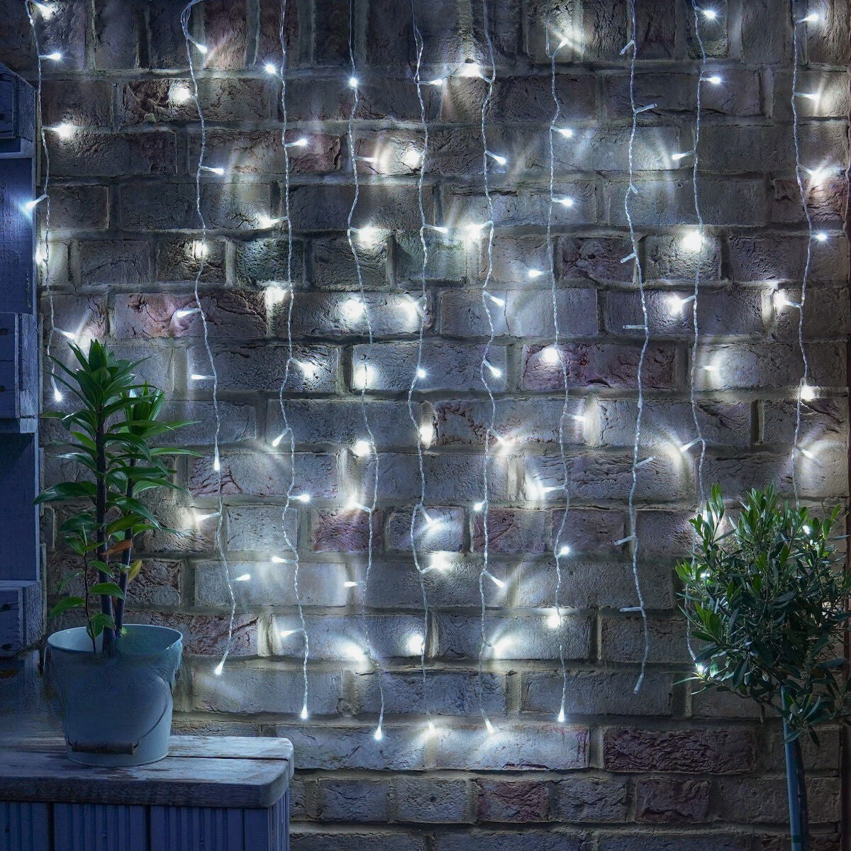 Perdea luminoasă 5 × 1 m, cu 8 jocuri de lumini