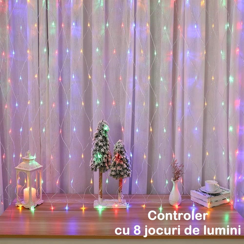 Plasă luminoasă cu 8 jocuri de lumini