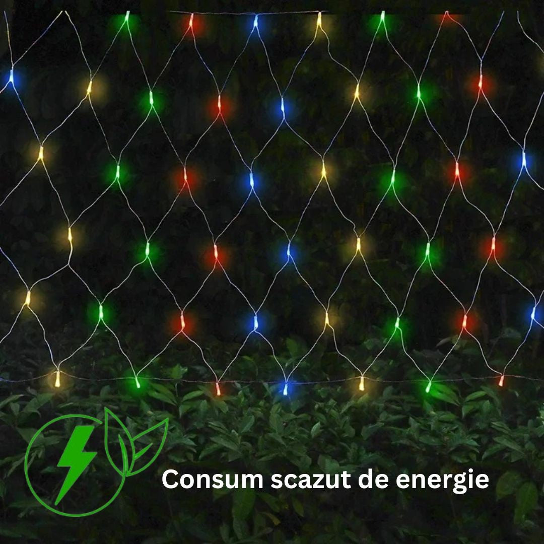 Plasă luminoasă cu 8 jocuri de lumini