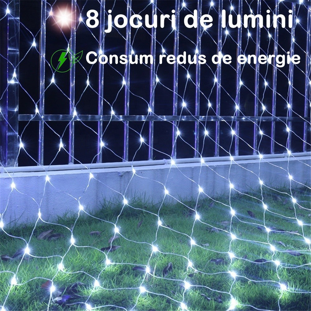 Plasă luminoasă cu 8 jocuri de lumini