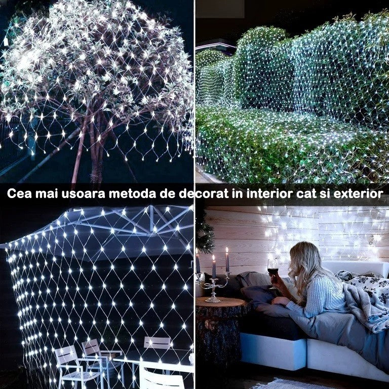 Plasă luminoasă cu 8 jocuri de lumini