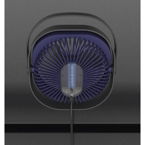 Mini Ventilator Pentru Birou Cu Usb, , Rotire 360 Grade, 3 Viteze, 4000 M A, 13.5 X 12,8, Albastru