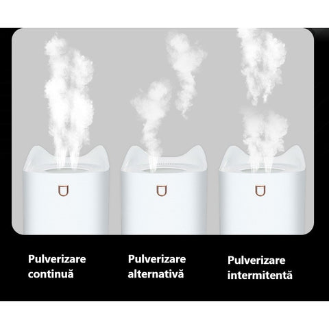 Umidificator Cu Duza Dubla, , De Capacitate Mare 3 L, Alb