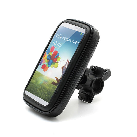 Suport Husa Telefon Mobil  Pentru Bicicleta Si Motocicleta, Rezistent Apa Si Socuri, Touchscreen, 360 Rotativ, Negru, 4.8 5.4 Inch